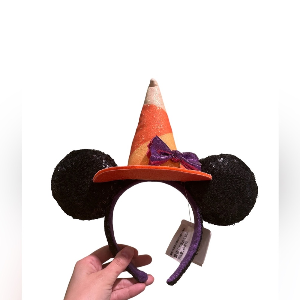 NWT Disney Parks Minnie Mouse Witch Halloween Candy Corn Bow Ears Headband New